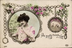 CPA Cochon Porc Femme 