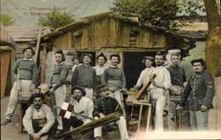 CPA Militaria Chasseurs alpins en manoeuvres