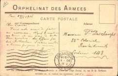 CPA Militaria Orphelinat des armees 