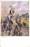 Vintage Postcard Militaria Kossak