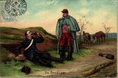 CPA Militaria Un secours 