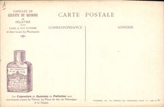 CPA Militaria Mitrailleuse en action Publicite Capsules de Sulfate de Quinine de Chapoteaut Paris Rue Vivienne 