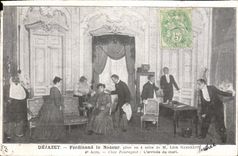 Vintage Postcard Theater Dejazet Ferdinand the Fast liver Leon Gandillot At Fourageot the arrival of the husband