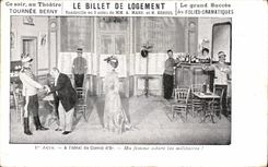 Vintage Postcard Theater the billet Mars Keroul Turned Berny With the hotel of the gold Horse