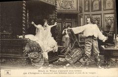 Vintage Postcard Theater MILADY de Winter realizes with terror that of Artagnan discovered its ashamed secrecy Mousquetaire