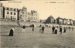 Vintage Postcard Parame On the beach Croquet