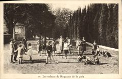 Vintage Postcard children of the kingdom of peace Croquet