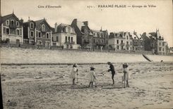 CPA Parame Plage Groupe de villas Croquet 