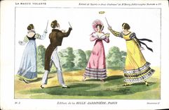 Vintage Postcard the Beautiful Paris Flower stand the flying ring