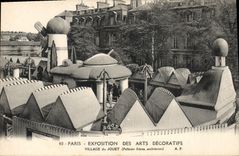 Vintage Postcard Paris Exposure of Decorative Arts Village of the toy