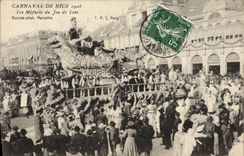 Vintage Postcard Carnival of Nice 1908 misdeeds of the play of lotto