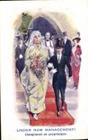 Vintage Postcard Fantasy Illustrator Under new management Marriage