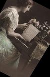 CPA Femme Clavecin 