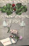 Vintage Postcard Cochon Pig Clover Horseshoe Happy new year