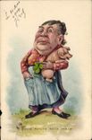 Vintage Postcard Pig Pig Your future beautiful mother