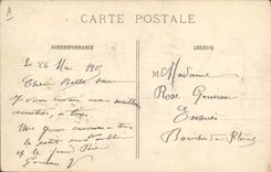 Vintage Postcard Militaria Alpine hunters Battles of the Vosges Combat in snow