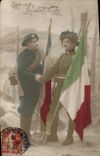 CPA Militaria Chasseurs Alpins France Italie 1859 1915 Toujours allies 