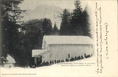 Vintage Postcard Militaria Alpine hunters moving of winter Large Charterhouse Notre Dame de Casalibus