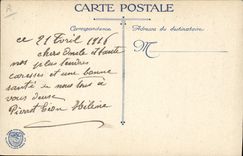 Vintage Postcard Militaria Alpine hunters preparing the meal Theiry Groin Marseilles Clothing