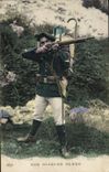 Vintage Postcard Militaria Alpine hunters Our blue devils