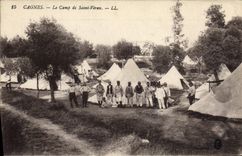 Vintage Postcard Militaria Cagnes Alpine hunters the camp of Veran Saint