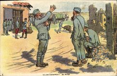 CPA Militaria Le cantonnement de repos