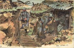 Vintage Postcard Militaria With the letters