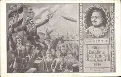 Vintage Postcard General Militaria Emmich Zeppelin Airship