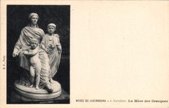 Vintage Postcard Paris Museum of Luxembourg Cavelier the Mother of Gracques