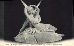 Vintage Postcard Amore E Psiche Cadenabbia Carlott Villa