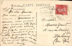 Vintage Postcard Museum of Bordeaux Mozart dying Carnielo