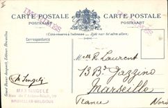 Vintage Postcard Brussels Botanical garden the peace of Nice Leon