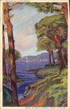 Vintage Postcard Fantasy Illustrator Road of Tropez Saint