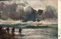 Vintage Postcard Fantasy Illustrator the Waterspout