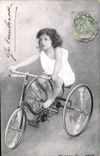 Vintage Postcard Enfant Bicycle Cycles