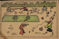 Vintage Postcard 10 years play