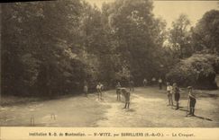 CPA Institution ND de Montmelian St Witz par Survilliers Le croquet 