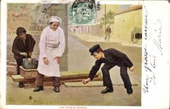 CPA Enfants Une partie de Bouchon 