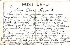 Vintage Postcard Fantaisie Illustrator Child Telephones Dad has the war