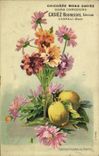 Vintage Postcard Fantasy Flowers Chrystanthemes & Soucis Put Middle-class