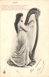CPA Femme Harpe Lakme 