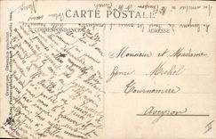 CPA Cochon Porc Femme Bonne annee 