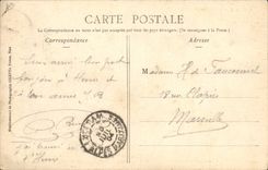 Postal Militaria Cazadores Alpestres Batería alpestre sobre carretera vuelta de los Alpes Asno Mula