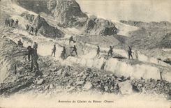 CPA Militaria Chasseurs Alpins Ascension du glacier du Rateau Oisans Alpinisme 