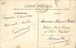 Vintage Postcard Militaria Alpine hunters Alpine Operations Valley of the Romansh Glacier of Meije Horse