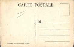CPA Militaria Chasseurs Alpins Fanfare 