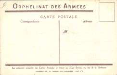 Vintage Postcard Militaria Children In the Trench Orphanage of the Armies