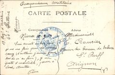 CPA Militaria Sus aux barbares Marianne 