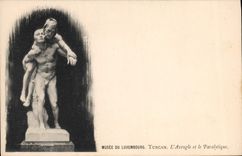 Vintage Postcard Paris Museum of Luxembourg Turcan the blind man and the paralytic one