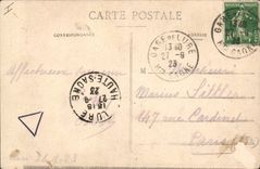 Vintage Postcard Monument of the Three Seats of Belfort